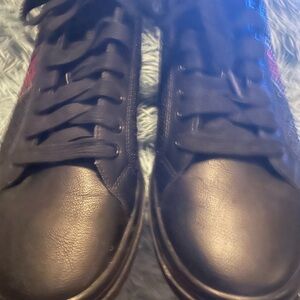 Men's Black Leather Sneakers